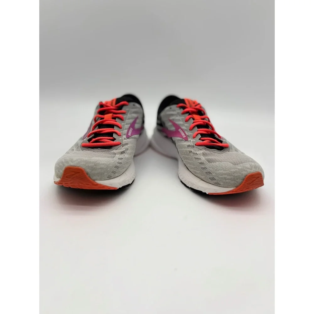 Brooks Launch 6 Womens Running Shoes Grey Black Pink 1202851D027 Wide D Size 8